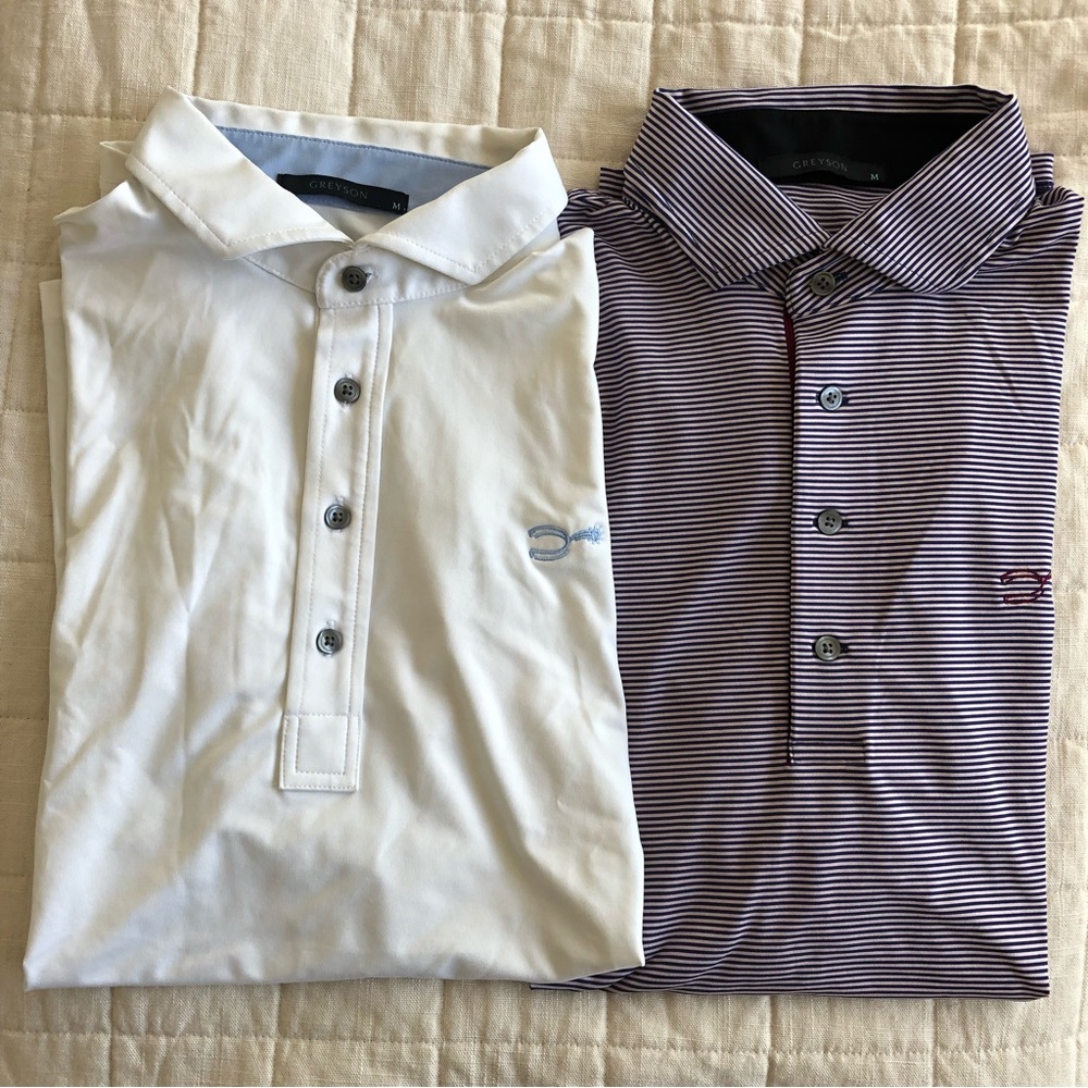 Two lightweight golf polos in great condition